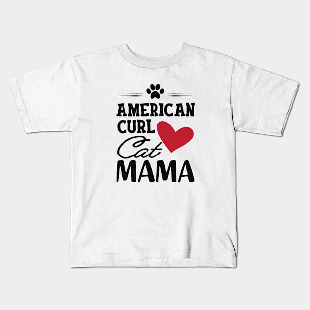 American Curl Cat Mama Kids T-Shirt by KC Happy Shop